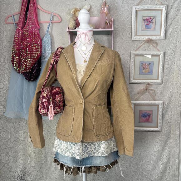 GAP Jackets & Blazers - y2k corduroy‎ fitted button up jacket